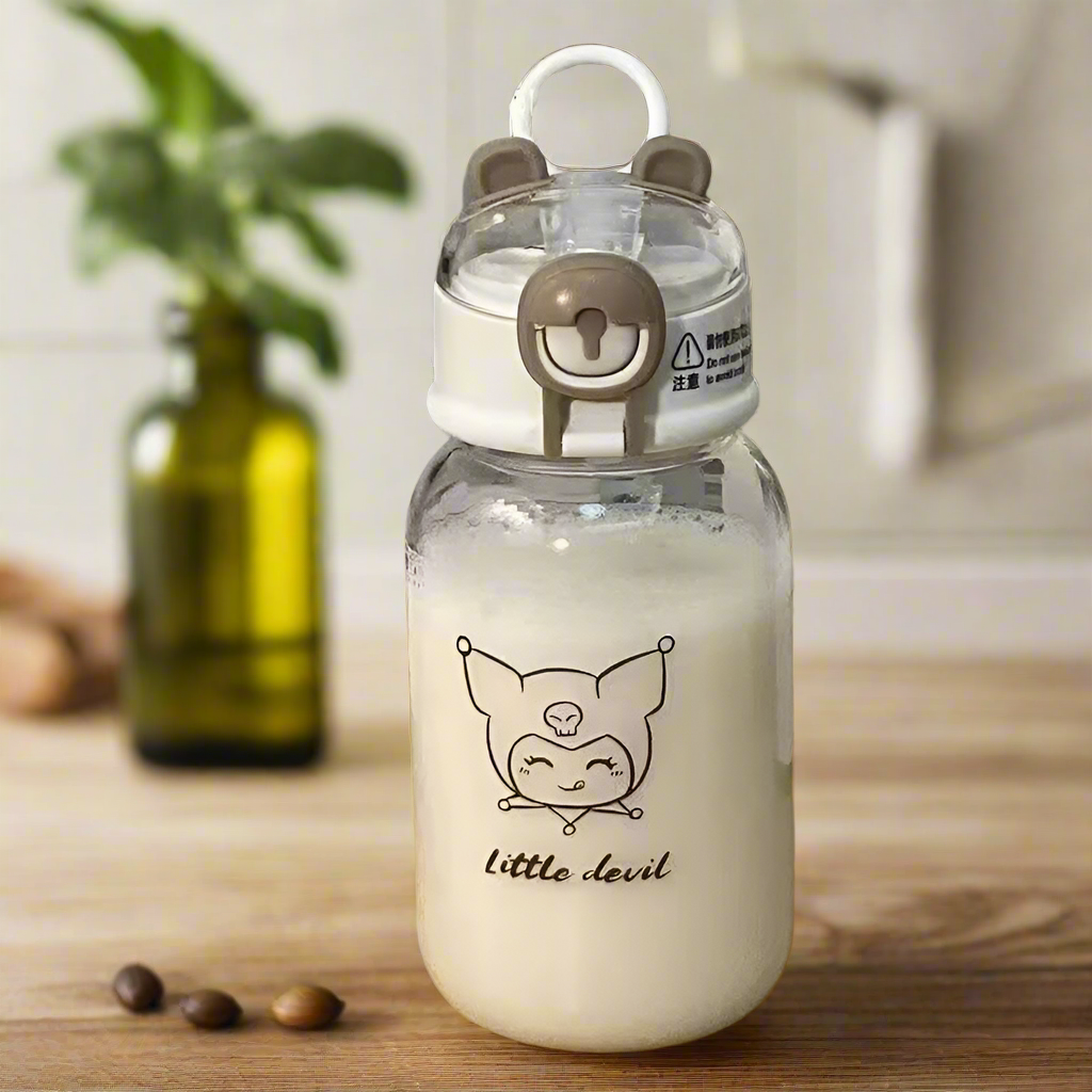 600ML Sanrio Hello Kitty  Transparent Straw Bottle