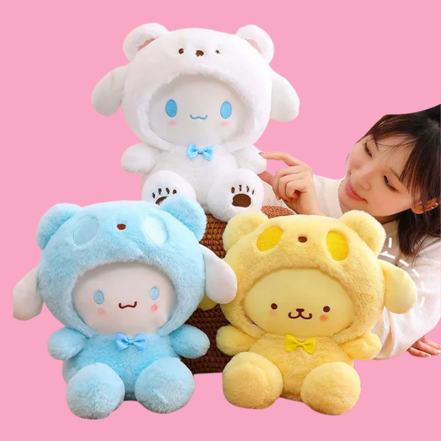 Sanrio Kuromi Plush Soft Stuffed Bear Dolls