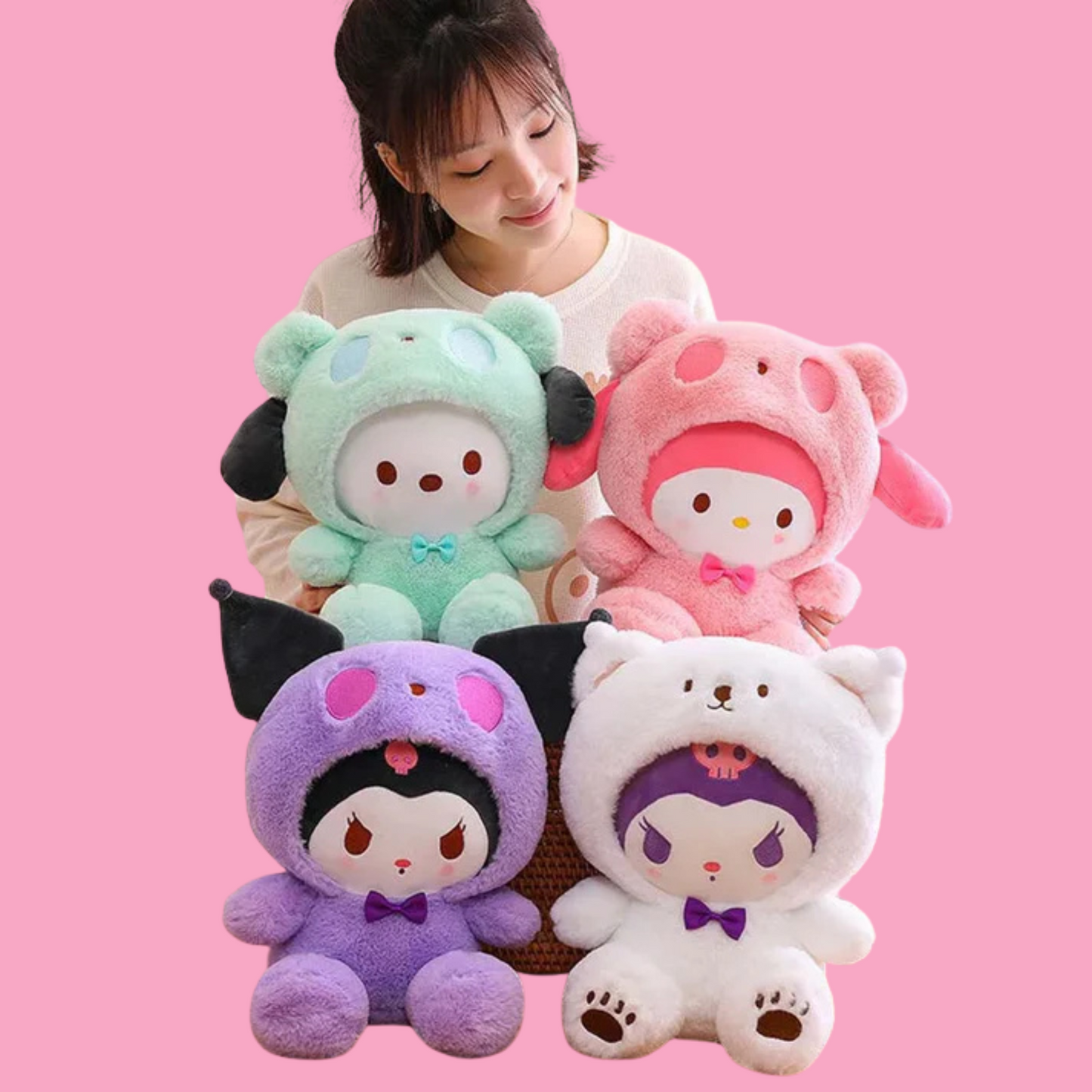 Sanrio Kuromi Plush Soft Stuffed Bear Dolls